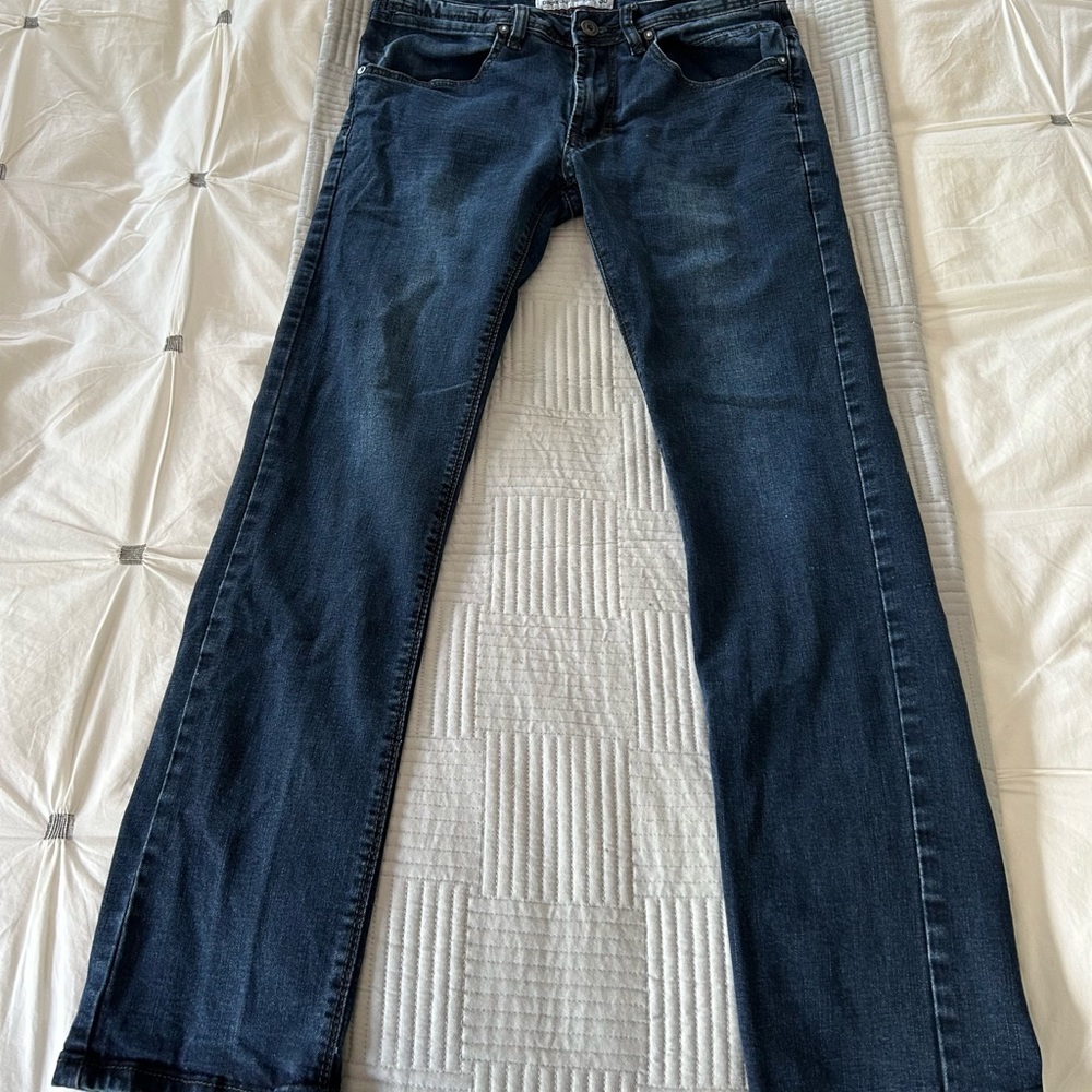 Paper Denim & Cloth Dark Blue Straight Leg Jeans